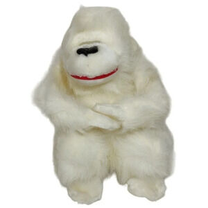 Vintage Fine Toy White Gorilla Monkey Plush Stuffed Animal Toy Realistic 12 inch